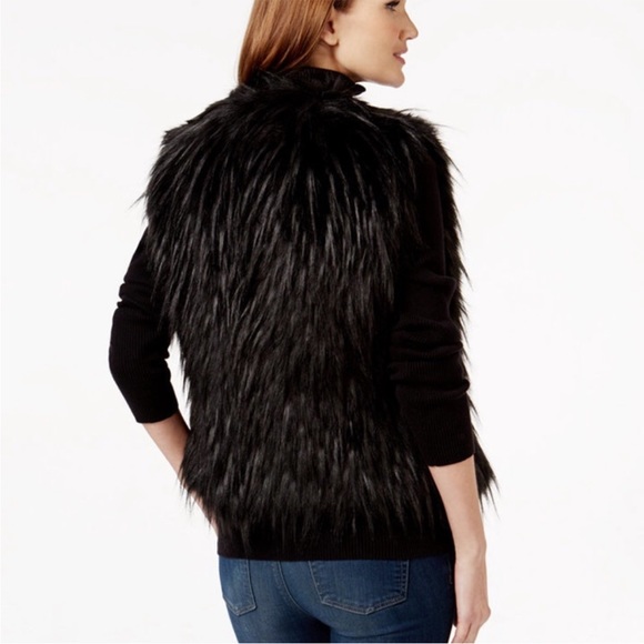 NEW with Tags Ivanka Trump Black Fur Vest. Size XS - Picture 2 of 7